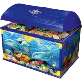 Puzzle 3D cutie comori cu animale 216 piese